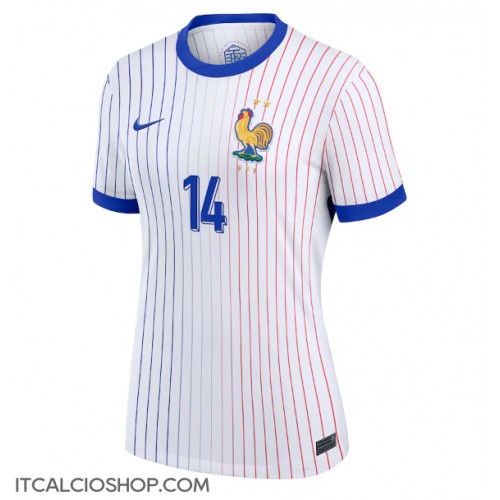 Francia Adrien Rabiot #14 Seconda Maglia Femmina Europei 2024 Manica Corta